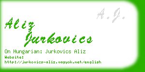 aliz jurkovics business card